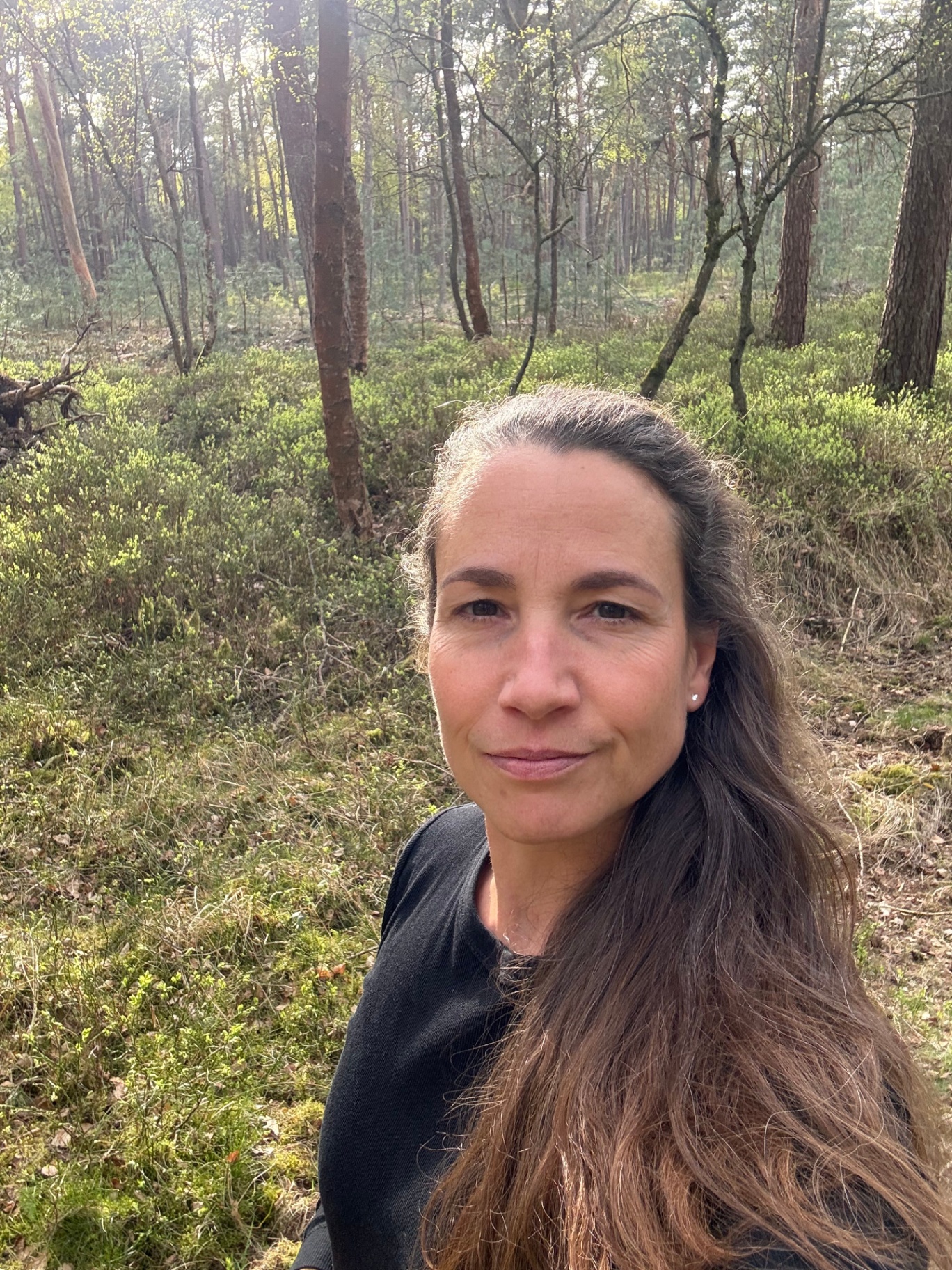 Chantal in het bos